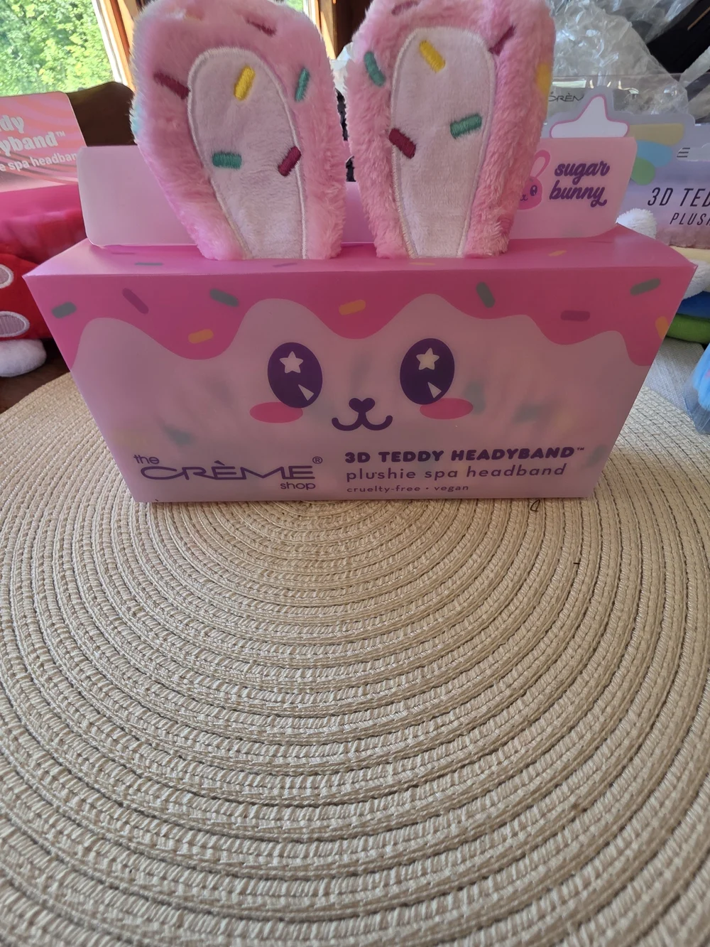 The Crème Shop Pink 3D Teddy Plushie Spa Headband